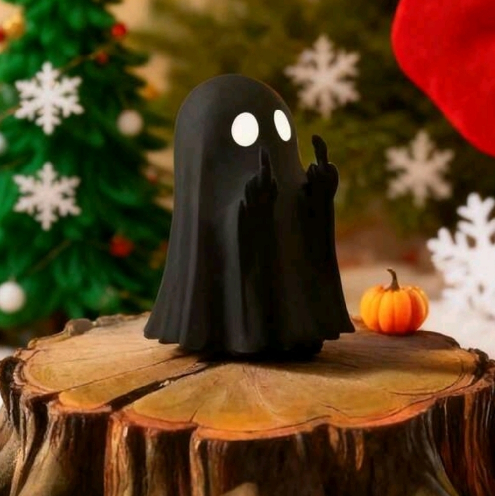 Black F It Ghost Figurine